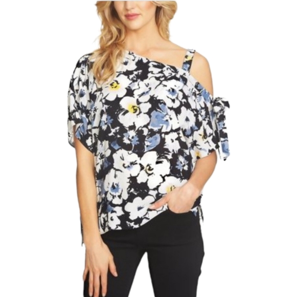 1.STATE New Printed One Shoulder Top Size S - Picture 2 of 10